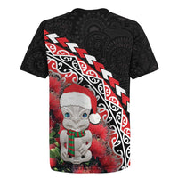 New Zealand Christmas Meri Kirihimete Rugby Jersey Santa Hei Tiki Pohutukawa