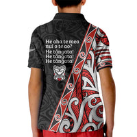 Aotearoa Toitu Te Tiriti Kid Polo Shirt Honour The Treaty New Zealand
