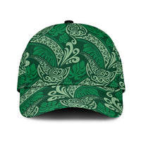 Forest Green Monstera Classic Cap Polynesian Tribal Pattern - Polynesian Pride