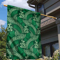 Forest Green Monstera Garden Flag Polynesian Tribal Pattern LT01 - Polynesian Pride