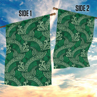 Forest Green Monstera Garden Flag Polynesian Tribal Pattern LT01 - Polynesian Pride