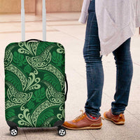 Forest Green Monstera Luggage Cover Polynesian Tribal Pattern LT01 Green - Polynesian Pride