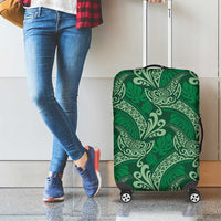 Forest Green Monstera Luggage Cover Polynesian Tribal Pattern LT01 - Polynesian Pride