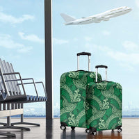 Forest Green Monstera Luggage Cover Polynesian Tribal Pattern LT01 - Polynesian Pride