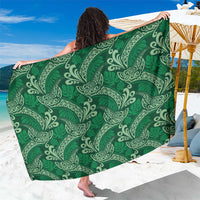 Forest Green Monstera Sarong Polynesian Tribal Pattern LT01 One Size 44 x 66 inches Green - Polynesian Pride
