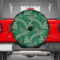 Forest Green Monstera Spare Tire Cover Polynesian Tribal Pattern LT01 - Polynesian Pride
