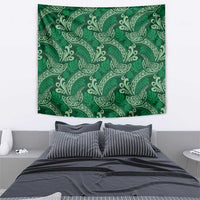 Forest Green Monstera Tapestry Polynesian Tribal Pattern LT01 - Polynesian Pride