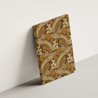 Brown Gold Monstera Canvas Wall Art Polynesian Tribal Pattern LT01 - Polynesian Pride
