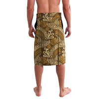 Brown Gold Monstera Lavalava Polynesian Tribal Pattern LT01 - Polynesian Pride