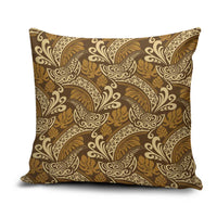 Brown Gold Monstera Pillow Cover Polynesian Tribal Pattern LT01 Gold - Polynesian Pride
