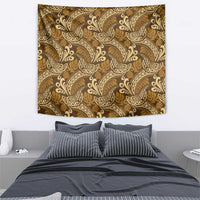 Brown Gold Monstera Tapestry Polynesian Tribal Pattern LT01 - Polynesian Pride