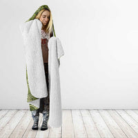Olive Green Monstera Hooded Blanket Polynesian Tribal Pattern LT01 - Polynesian Pride