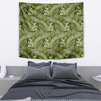 Olive Green Monstera Tapestry Polynesian Tribal Pattern LT01 - Polynesian Pride