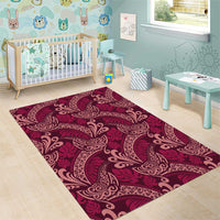 Sweet Pink Monstera Area Rug Polynesian Tribal Pattern LT01 - Polynesian Pride