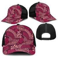 Sweet Pink Monstera Baseball Net Cap Polynesian Tribal Pattern LT01 - Polynesian Pride