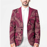 Sweet Pink Monstera Blazer Polynesian Tribal Pattern LT01 - Polynesian Pride