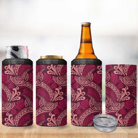 Sweet Pink Monstera 4 in 1 Can Cooler Tumbler Polynesian Tribal Pattern LT01 - Polynesian Pride