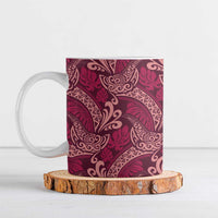 Sweet Pink Monstera Ceramic Mug Polynesian Tribal Pattern LT01 Pink - Polynesian Pride