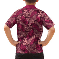 Sweet Pink Monstera Family Matching Summer Maxi Dress and Hawaiian Shirt Polynesian Tribal Pattern LT01 - Polynesian Pride