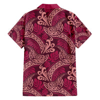 Sweet Pink Monstera Family Matching Summer Maxi Dress and Hawaiian Shirt Polynesian Tribal Pattern LT01 - Polynesian Pride