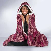 Sweet Pink Monstera Hooded Blanket Polynesian Tribal Pattern LT01 - Polynesian Pride