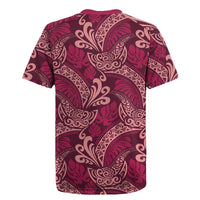 Sweet Pink Monstera Rugby Jersey Polynesian Tribal Pattern LT01 - Polynesian Pride
