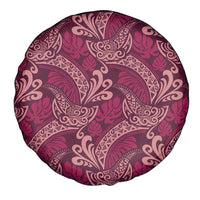 Sweet Pink Monstera Spare Tire Cover Polynesian Tribal Pattern LT01 - Polynesian Pride