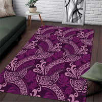 Royal Purple Monstera Area Rug Polynesian Tribal Pattern LT01 Purple - Polynesian Pride