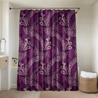 Royal Purple Monstera Bathroom Set Polynesian Tribal Pattern LT01 Shower Curtain Only Purple - Polynesian Pride