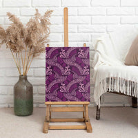 Royal Purple Monstera Canvas Wall Art Polynesian Tribal Pattern LT01 - Polynesian Pride