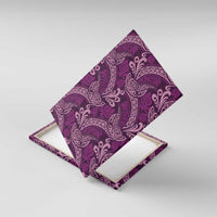 Royal Purple Monstera Canvas Wall Art Polynesian Tribal Pattern LT01 With Frame Purple - Polynesian Pride