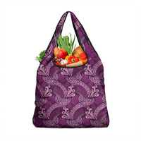 Royal Purple Monstera Grocery Bag Polynesian Tribal Pattern LT01 1-pack One Size Purple - Polynesian Pride
