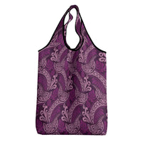 Royal Purple Monstera Grocery Bag Polynesian Tribal Pattern LT01 - Polynesian Pride