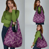 Royal Purple Monstera Grocery Bag Polynesian Tribal Pattern LT01 - Polynesian Pride