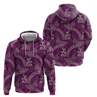 Royal Purple Monstera Hoodie Polynesian Tribal Pattern LT01 - Polynesian Pride