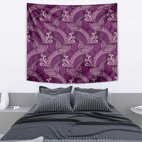 Royal Purple Monstera Tapestry Polynesian Tribal Pattern LT01 - Polynesian Pride
