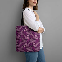 Royal Purple Monstera Tote Bag Polynesian Tribal Pattern LT01 - Polynesian Pride