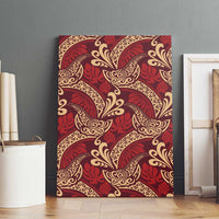 Luxury Red Monstera Canvas Wall Art Polynesian Tribal Pattern LT01 - Polynesian Pride