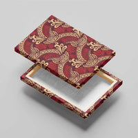 Luxury Red Monstera Canvas Wall Art Polynesian Tribal Pattern LT01 - Polynesian Pride