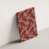 Luxury Red Monstera Canvas Wall Art Polynesian Tribal Pattern LT01 - Polynesian Pride