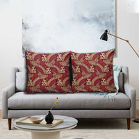 Luxury Red Monstera Pillow Cover Polynesian Tribal Pattern LT01 - Polynesian Pride