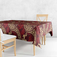 Luxury Red Monstera Tablecloth Polynesian Tribal Pattern LT01 - Polynesian Pride