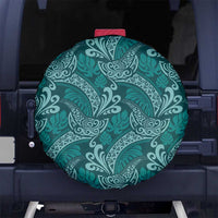 Teal Monstera Spare Tire Cover Polynesian Tribal Pattern LT01 No hole Teal - Polynesian Pride