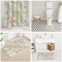 Anthurium Plumeria Lei Pastel Bathroom Set Green Hawaiian Splendid Palaka LT01 - Polynesian Pride