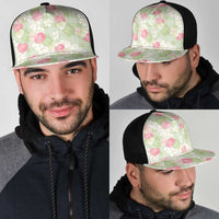 Anthurium Plumeria Lei Pastel Mesh Trucker Cap Green Hawaiian Splendid Palaka LT01 - Polynesian Pride