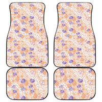 Anthurium Plumeria Lei Pastel Car Mats Orange Hawaiian Splendid Palaka