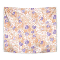 Anthurium Plumeria Lei Pastel Tapestry Orange Hawaiian Splendid Palaka