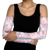Anthurium Plumeria Lei Pastel Arm Sleeves Pink Hawaiian Splendid Palaka