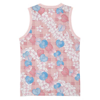 Anthurium Plumeria Lei Pastel Basketball Jersey Pink Hawaiian Splendid Palaka