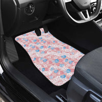 Anthurium Plumeria Lei Pastel Car Mats Pink Hawaiian Splendid Palaka LT01 - Polynesian Pride